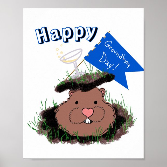 Poster Feliz Dia da Marmota (Frente)