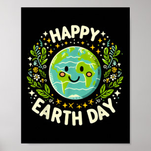 Poster Feliz Dia da Terra 2025 Crianças Cute Earth Day To