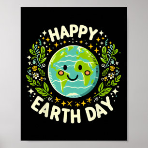 Poster Feliz Dia da Terra 2025 Crianças Cute Earth Day To