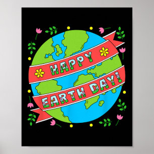 Poster Feliz Dia da Terra Camisa Homens do Dia da Terra B