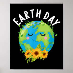 Poster Feliz Dia da Terra Engraçado Dia da Terra Crianças