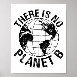 Poster Feliz Dia da Terra Sem Planeta B Reciclar Engraçad