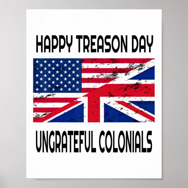 Poster Feliz Dia da Traição Ingrata Colonias Engraçadas A (Frente)