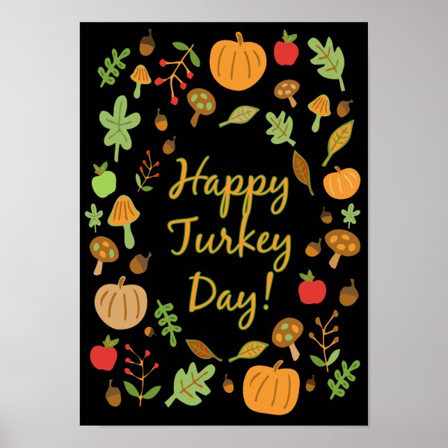 Poster Feliz Dia da Turquia! (Frente)