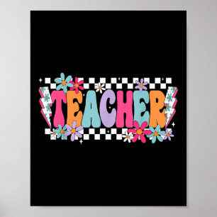 Poster Feliz Dia da Vida do Professor Primeiro Dia das Es