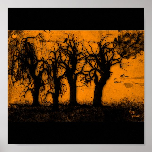 Póster Feliz Dia das Bruxas (Frente)