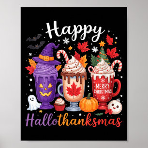 Poster Feliz Dia das Bruxas de Ação de Graças para Mulher