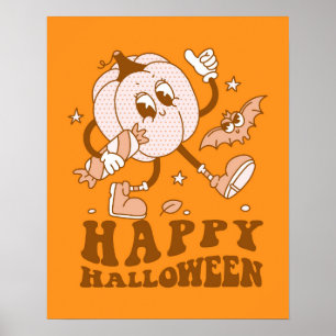Poster Feliz Dia das Bruxas Pumpkin da Bolinhas