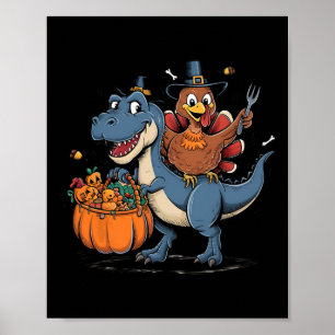 Poster Feliz Dia de Ação de Graças Crianças Peru Engraçad