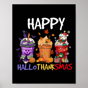 Poster Feliz Dia de Ação de Graças de Halloween