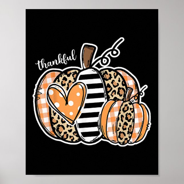 Poster Feliz Dia de Ação de Graças de Pumpkin 2024 (Frente)