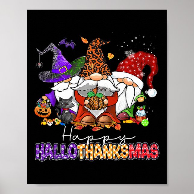 Poster Feliz Dia de Ação de Graças dos Gnomos de Hallotha (Frente)