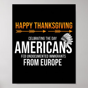Poster Feliz Dia de Ação de Graças, Verdade Nativo Americ