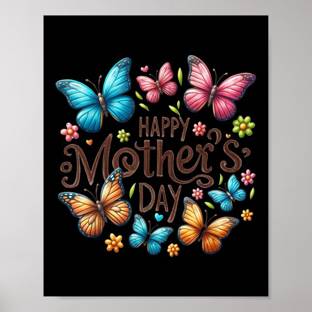 Poster Feliz dia de as mães 2025 - Fírcula Cute Para Mulh (Frente)