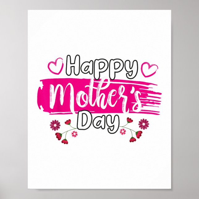 Poster Feliz Dia de as mães 2025 Tshirt para Mulheres Mãe (Frente)