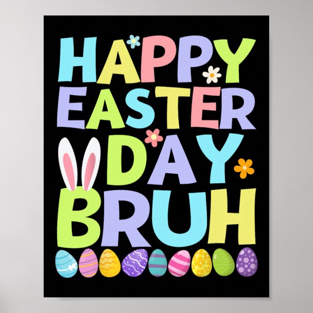 Poster Feliz Dia de Páscoa Bruh Adolescentes Meninos Cria (Frente)