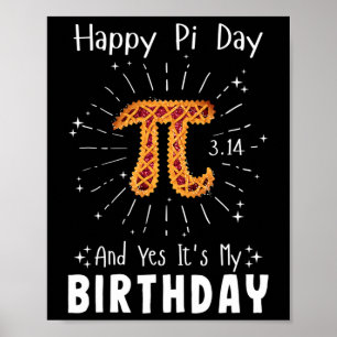 Poster Feliz Dia de Pi Teto Matemático Geek Aniversário L