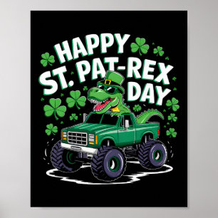 Poster Feliz Dia de São Pat-rex Patrick Dinossauro Monstr