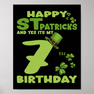 Poster Feliz Dia de São Patrício e sim é meu aniversário 