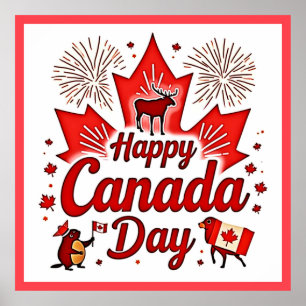 Poster Feliz Dia do Canadá!