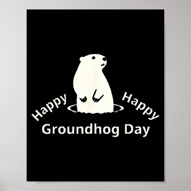 Poster Feliz Dia do Groundhog  (Frente)