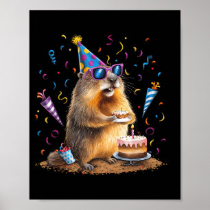 Poster Feliz Dia do Groundhog 12 Fev Ground Hog Com Anive