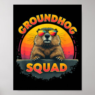 Poster Feliz Dia do Groundhog 2025 - Aplicativo Divertido