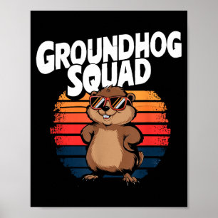 Poster Feliz Dia do Groundhog 2025 - Esquadrão Engraçado