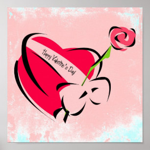 Póster Feliz dia dos namorados