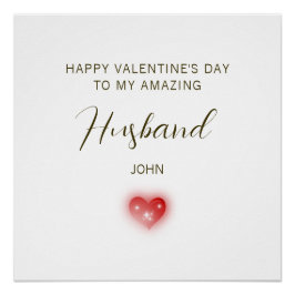 Póster Feliz Dia dos Namorados ao Meu Marido Incrível