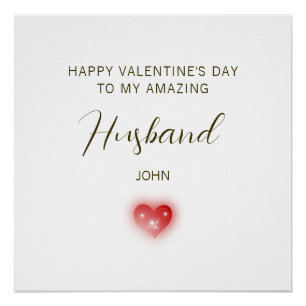 Póster Feliz Dia dos Namorados ao Meu Marido Incrível