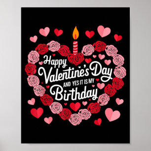 Poster Feliz Dia dos Namorados E Sim É Meu Aniversário Va