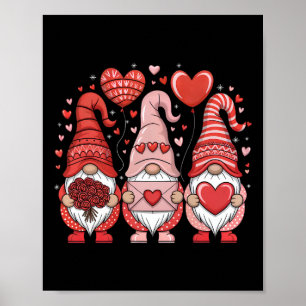 Poster Feliz Dia dos Namorados Gnomos Coração Fofo Amor V