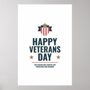 Poster Feliz dia dos veteranos