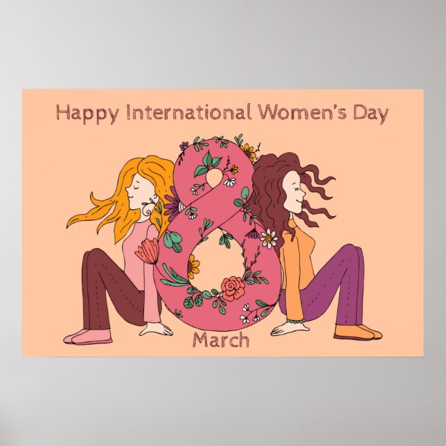 Poster Feliz Dia Internacional da Mulher (8 de março) (Frente)