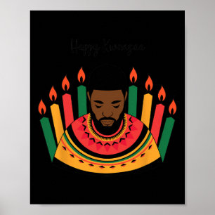 Poster Feliz Dia Kwanzaa Celebração Ideias de Unidade