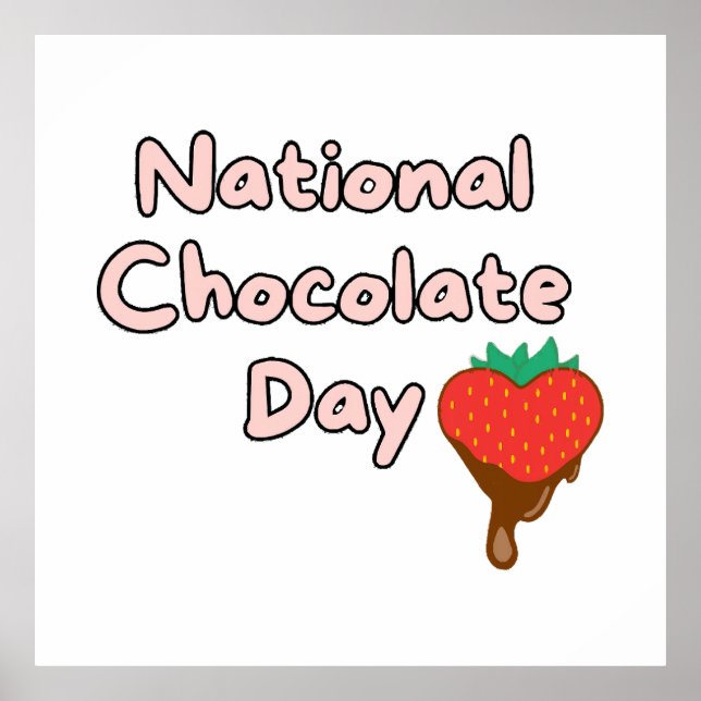 Poster Feliz dia nacional do chocolate (Frente)