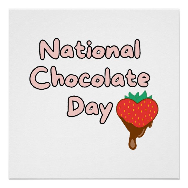 Póster Feliz dia nacional do chocolate (Frente)
