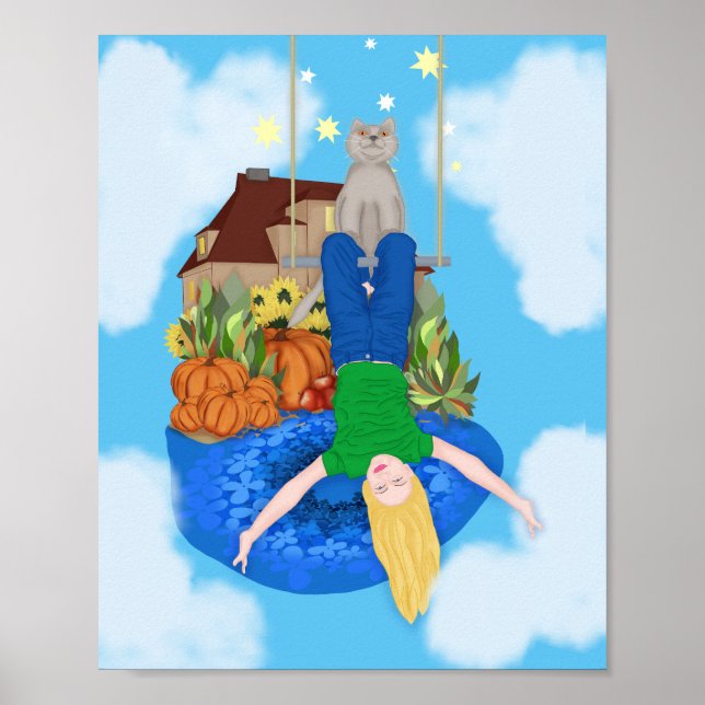 Poster Feliz dia. Para baixo (Frente)