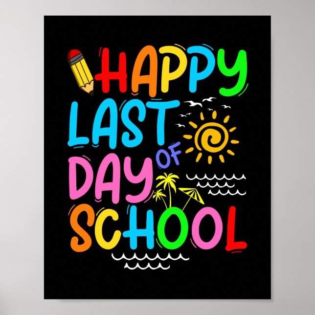 Poster Feliz Dia Passado de Professores De Óculos De Sol  (Frente)