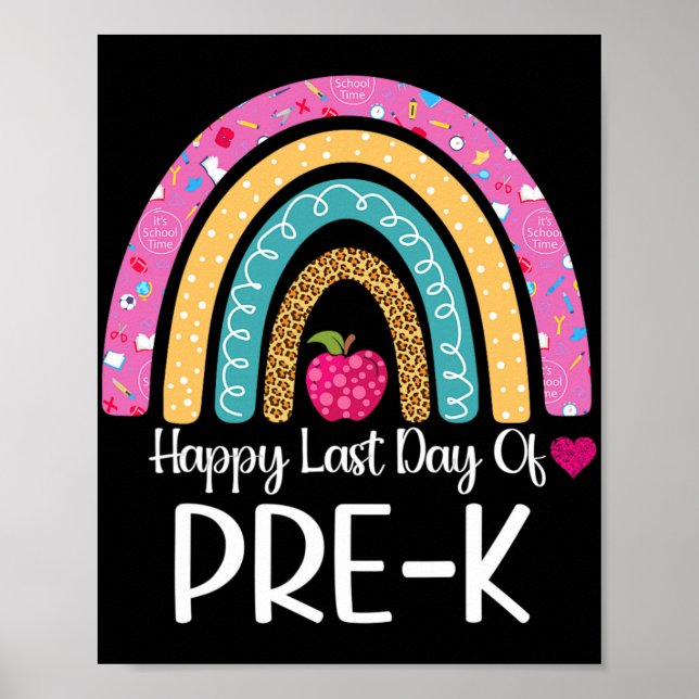Poster Feliz Dia Passado De Professores Pré-k Crianças Le (Frente)