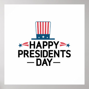 Poster Feliz Dia Patriótico da Bandeira do Presidente