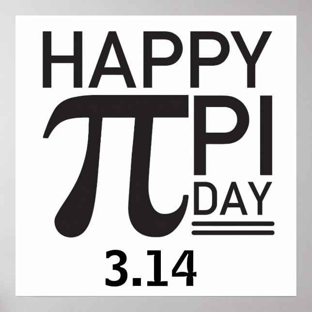 Poster Feliz Dia Pi (Frente)