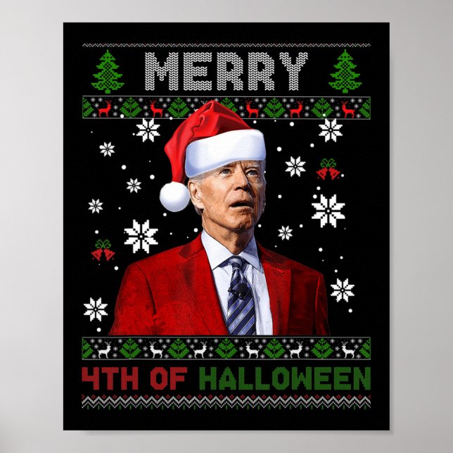 Poster Feliz do Natal Biden Feio (Frente)