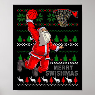 Poster Feliz dos Papais noeis suíços Bysketbyll Byll Ugly