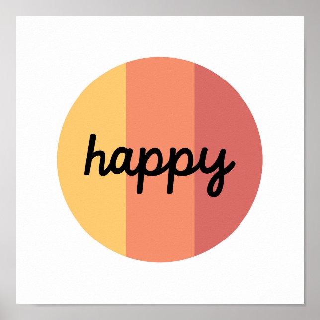 Poster Feliz e Bonito (Frente)