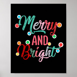 Poster Feliz E Noite De Natal Brilhante Família Xmas