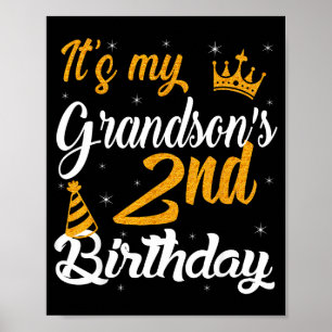 Poster Feliz É O 2º Aniversário Do Meu Neto 2023 2 Anos D