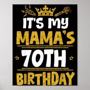 Poster Feliz É o 70º Aniversário da Minha Mamãe 1955 70 A