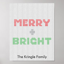 Poster Feliz E Tipografia Brilhante Suor De Natal